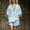 Sky Blue, variant on Muscularfit Travel Sets Summer Matching Sets for Women Pleated Pullover Comfy Sets Set V-Neck Brown 3/4 Sleeve Full Length Sets for Women,XXXL