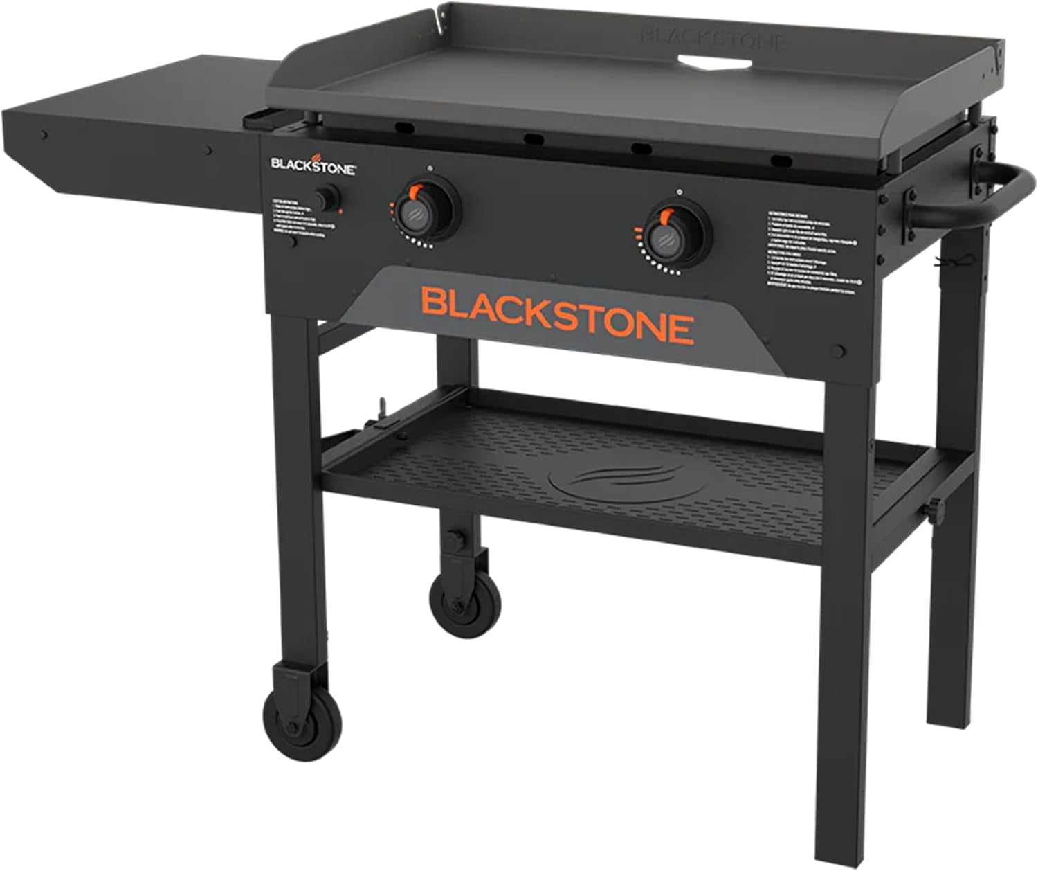 Blackstone 28 Inch Original Omnivore Griddle 2365, Blackstone 2 Burner Outdoor Flat Top Grill with Blackstone 5467 Patio Series Griddle Cover, Blackstone Accessories, Seasoning, and Blackstone Gloves