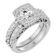 thumbnail image 2 of SuperJeweler 3 Carat Lab Grown Diamond Bridal Set In 14K White Gold For Women, 2 of 6