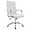 White, variant on QRKD Ribbed Office Desk Chair Mid-Back PU Leather Executive Conference Task Chair Adjustable Swivel Chair with Arms (Black)