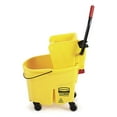 thumbnail image 2 of Rubbermaid Commercial Mop Bucket/Wringer Combination 35 quart - 38.1" x 16" x 23.1" - Plastic, Steel - Yellow, 2 of 8