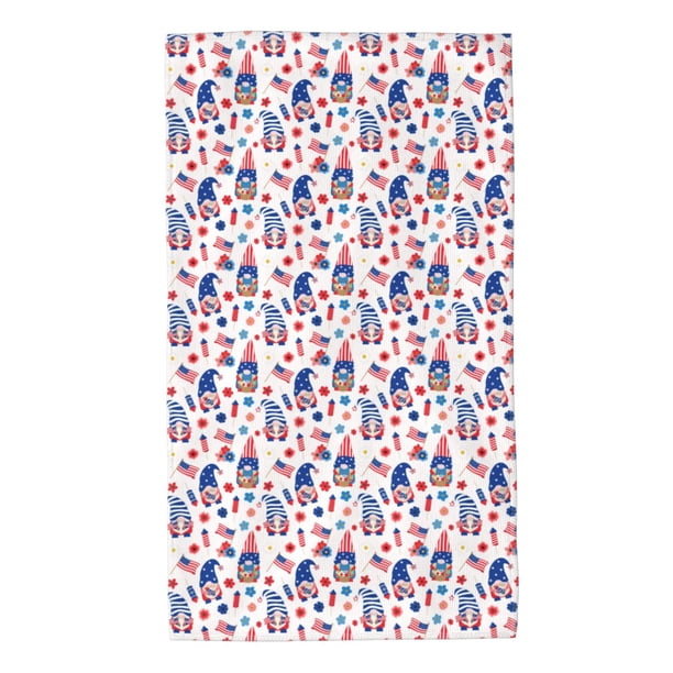 Balery 4th Of July Toalla de Microfibra Premium con Estampado – 27.5x16 pulgadas, Alta Absorción, Suave y Aterciopelada, Secado Rápido