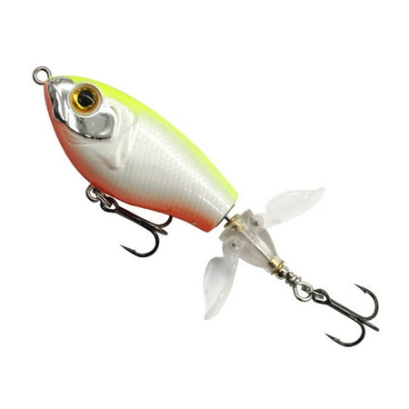 Soft Rotating Tail Popper Hard Bass Swimbait For Carp Pike Topwater Floating Double Propeller Fishing Lure 9g 16g