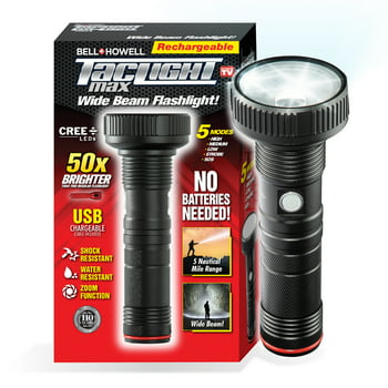Taclight Max Tac Flashlight 5 Modes  Rechargeable Flashlight