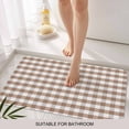 thumbnail image 3 of Brown Checkered Door Mat&nbsp;Indoor Outdoor Entrance,Non Slip Small Rug for Kitchen Bathroom Entryway Rug,Farmhouse Brown Grey White Buffalo Plaid Washable Doormat Floor Mat 18x30 Inch, 3 of 8