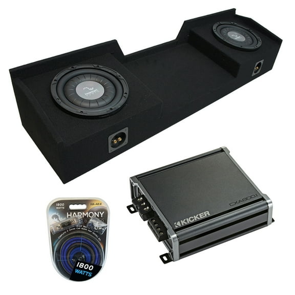 1999-2006 Chevy Silverado Ext Cab Truck Harmony F124 Dual 12" Sub Box & CXA800.1
