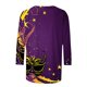 thumbnail image 5 of TaTaai Carnival Women's Casual Print Round Neck 3/4 Sleeve T-Shirt Loose Top Gift, 5 of 5