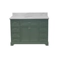 thumbnail image 6 of Aria 60" Single Bathroom Vanity with Sage Green Cabinet and Carrara Marble Top, 6 of 6