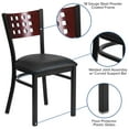 thumbnail image 4 of Flash Furniture HERCULES Series Black Cutout Back Metal Restaurant Chair - Mahogany Wood Back, Black Vinyl Seat, 4 of 11