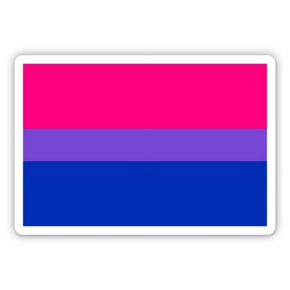 Bisexual Pride - 3" Vinyl Sticker - For Car Laptop I-Pad Phone Helmet Hard Hat - Waterproof Decal