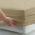 thumbnail image 2 of Smyrna Queen Size Bamboo Derived Rayon Sheets Set, Deep Pockets, Softer Than Cotton, Luxury Sheet Set, Moisture Wicking, No Fading, High Quality, Queen Size, Beige, 2 of 5