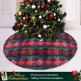 thumbnail image 3 of Yayeee Christmas Tree Skirt 35 inches for Xmas Tree Holiday Party Decoration, Vibrant Green Tartan Pattern, 3 of 6