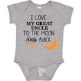 thumbnail image 3 of Inktastic I Love My Great Uncle to the Moon and Back Boys or Girls Baby Bodysuit, 3 of 5