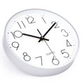 thumbnail image 4 of Reloj de pared jomparis plateado de 25 cm, funciona con pilas y silencioso, 4 of 5