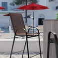 thumbnail image 3 of BizChair 2 Pack Series Brown Outdoor Barstool with Flex Comfort Material and Metal Frame, 3 of 14