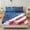 American Flag, variant on Jiueut American Flag Print 3 Pieces Twin Size Bed Sheet Set, Comfy Bedroom Sheet Decoration Cozy Easy Clean Fitted Sheet 2 Pillowcase for Women Men