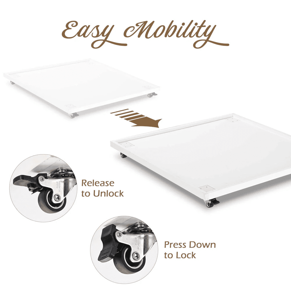 20" Caddy with Rubber Lockable Casters Holds 220lbs
