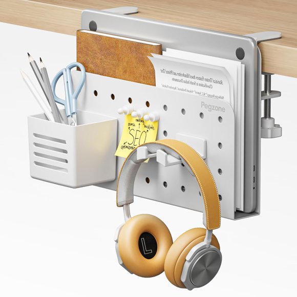 Organizador de almacenamiento lateral de escritorio PEGZONE, soporte para computadora portátil