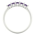 thumbnail image 5 of 0.35 ctw Wedding Band for Women - 14K White Gold Simulated Alexandrite Stackable Eternity Ring, 5 of 6