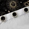 thumbnail image 4 of Manfei Boho bohemian Blackout Curtains Set of 2 (52x84 Each),Vintage Sun Pattern Window Curtains,Gold Black Curtains and Drapes For Teens,Super Cozy Room Decor, 4 of 6