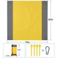 thumbnail image 2 of Syenll Beach Blanket, 83" x 78" Sandproof Beach Mat for 4-7 Adults, Lightweight Picnic Blanket for Travel, Camping, Yellow, 2 of 8