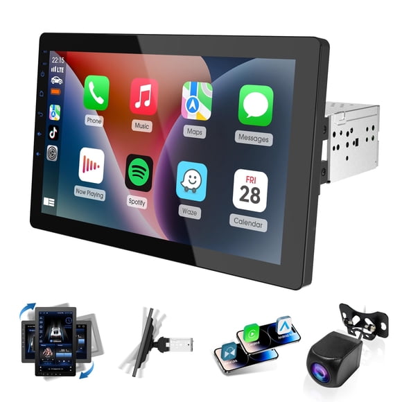 Haudio Estéreo para Auto 10.1" con CarPlay Inalámbrico y Android Auto