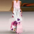 thumbnail image 2 of Lindreshi Maxi Dresses for Women 2024 Women's Summer Comfort Sexy Fashion Printing Sleeveless V-Neck Dress, 2 of 5
