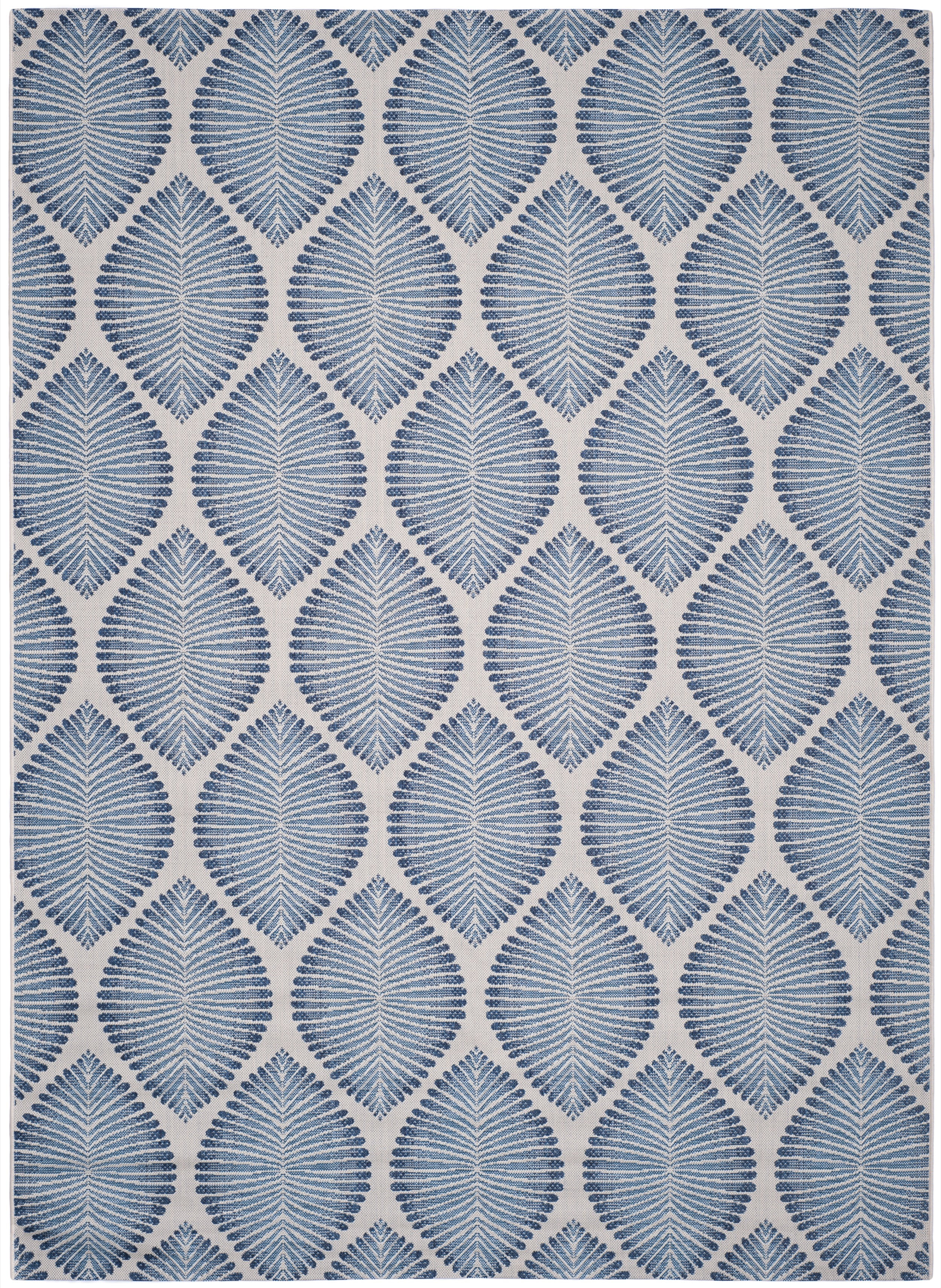 Safavieh Courtyard Deborah Geometric Indoor/Outdoor Area Rug, Beige/Navy, 8' x 11'