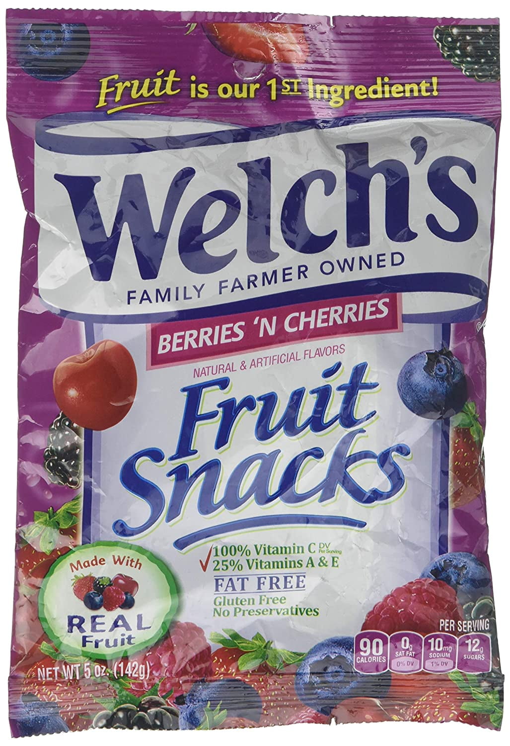 Welchs Berries N Cherries Fruit Snacks 5 oz - Walmart.com - Walmart.com