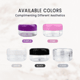thumbnail image 5 of Beauticom 6 Pieces High Quality 15 Gram 15 ml (0.5 oz) Clear Round Plastic Makeup Cosmetic Travel Sample Jars - Purple Lids, 5 of 7