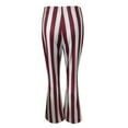 thumbnail image 6 of Womens within plus Size Pants Pants Stretch Stripe Flare Women Bottoms Bell High Trousers Waist Long Vertical Plus Size Pants, 6 of 7