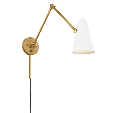 

Kichler 52486 Sylvia 9 Tall Wall Sconce - Natural Brass / White