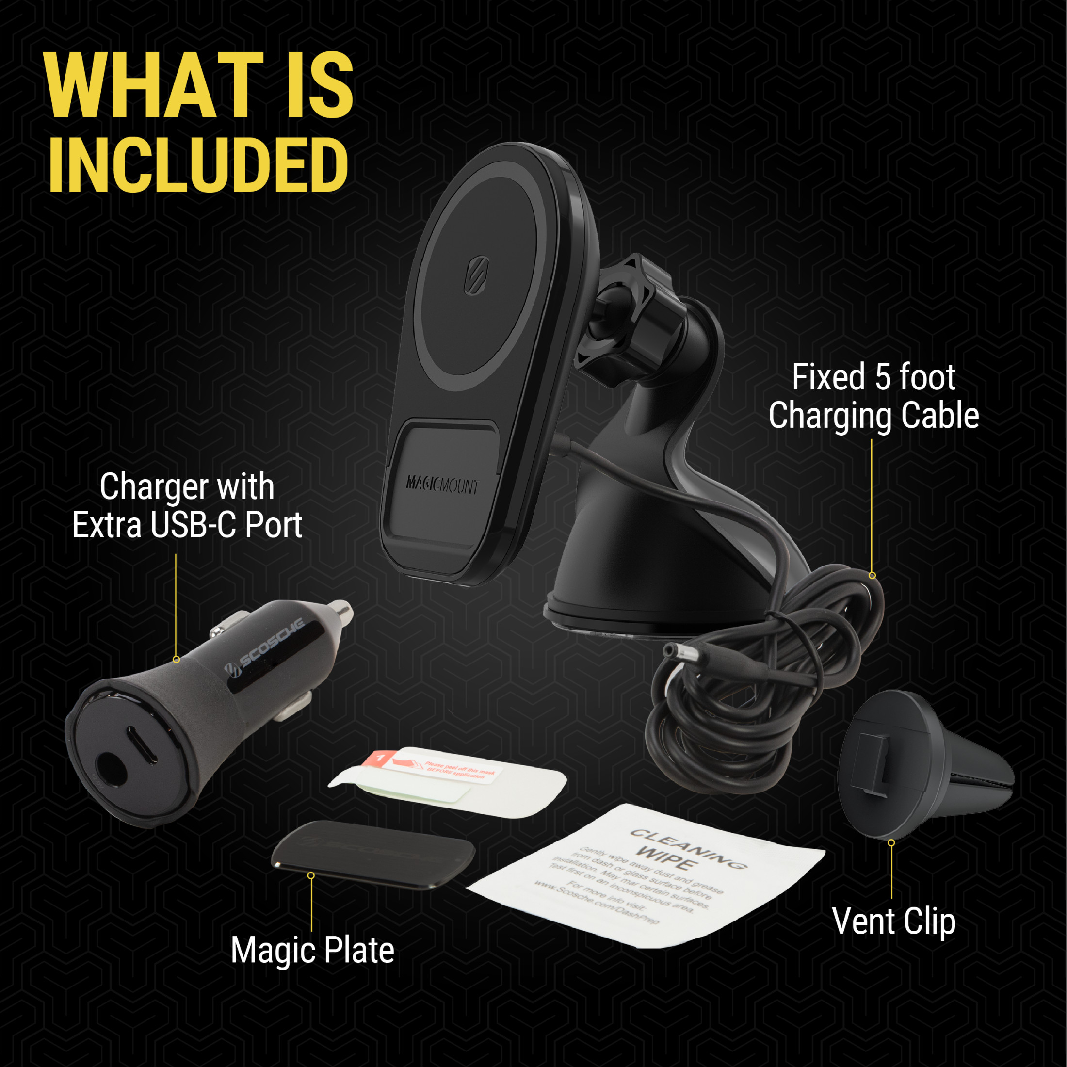Scosche MagicMount 15W Wireless Charging Car Mount photo 7