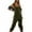 Army Green, variant on Womens Baggy Overalls Fleece Overalls Onepiece Jumpsuits Adjustable Suspender Straps Warm Winter Fuzzy Ski Pants M(Army Green)