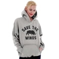 thumbnail image 5 of Save the Winos Rhinoceros Wine Lover Hoodie Sweatshirt Women Brisco Brands S, 5 of 6