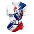 thumbnail image 4 of Women's Football Graphic T-Shirt, Round Neck Soccer Fans T-Shirt, Casual Short Sleeve Tops for Football Supporters, Graphic Tee for Soccer Tournament 2026 Blue Size: XL, 4 of 7