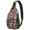 Floral Print, variant on Retro Floral Crossbody Sling Bag for Women, Lightweight Botanical Travel Backpack with Aesthetic Bloom Print, Artistic Hiking Daypack for Spring
