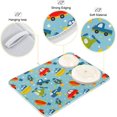 thumbnail image 4 of Lavender Lemon Floral Dishes Drying Mat Absorbent Quick Dry Rainbow Heat Resistant Mats for Kitchen Counter Decoration 16x18 Inch, 4 of 6