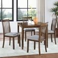 thumbnail image 2 of AYTJHKOL 5 Piece Modern Dining Set  Square Wooden Dining  with 4 Upholstered Chairs for Kitchen  Dining Room  Gray, 2 of 11