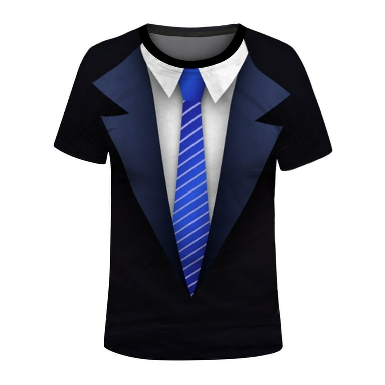 【高額売筋】 Crewneck Sleeve Short Summer Blue Shirts Street Men's Clothing