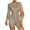 Beige, variant on Women's Romper Stylish Women's Casual Jumpsuit with Elegant Long Sleeves and Sparkling Sequins Design for a