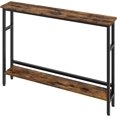 thumbnail image 1 of AKDSteel 39.4" Console Entryway Table, 2-Tier Narrow Side Table with Open Shelves, Ideal for Entryway, Hallway, Kitchen, Foyer, Living Room, or Bedroom, Easy Assembly, 1 of 6