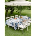 thumbnail image 4 of Outdoor Tablecloth with Umbrella Hole for Patio/Picnic/Party/Camping, Blue Coastal Starfish Waterproof Table Cloth Rectangle Table Cover Washable, Beach Nautical Shell Eucalyptus Ocean (60"x 102"), 4 of 8