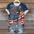 thumbnail image 6 of mgoYE 4th of July Shirt Women 250 Years American Anniversary Shirt American Flag Stars Fireworks Graphic Tee Tops|Dark Blue S, 6 of 7