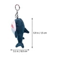 thumbnail image 2 of Plush Keychain Shark Plush Keyring Charm Stuffed Animal Key Ring for Wallet Purse Backpack, 2 of 3