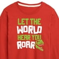 thumbnail image 3 of Instant Message - Dinosaur - Let the World Hear You Roar - Toddler & Youth Long Sleeve Graphic T-Shirt, 3 of 6
