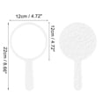 thumbnail image 2 of 1 Pc Espejo Cosmético Redondo con Patrón de Diamante para Mujeres para Viajes de Negocios Vacaciones Espejo de Aluminio ABS Blanco M, 2 of 3