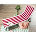 thumbnail image 6 of Red Stripe Lounge Chair Beach Towel With Top Fitted Pocket 26x82, 6 of 6