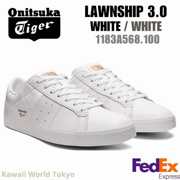 Onitsuka Tiger LAWNSHIP 3.0 WHITE/WHITE 1183A568 100 UNISEX New!! Japan F/S