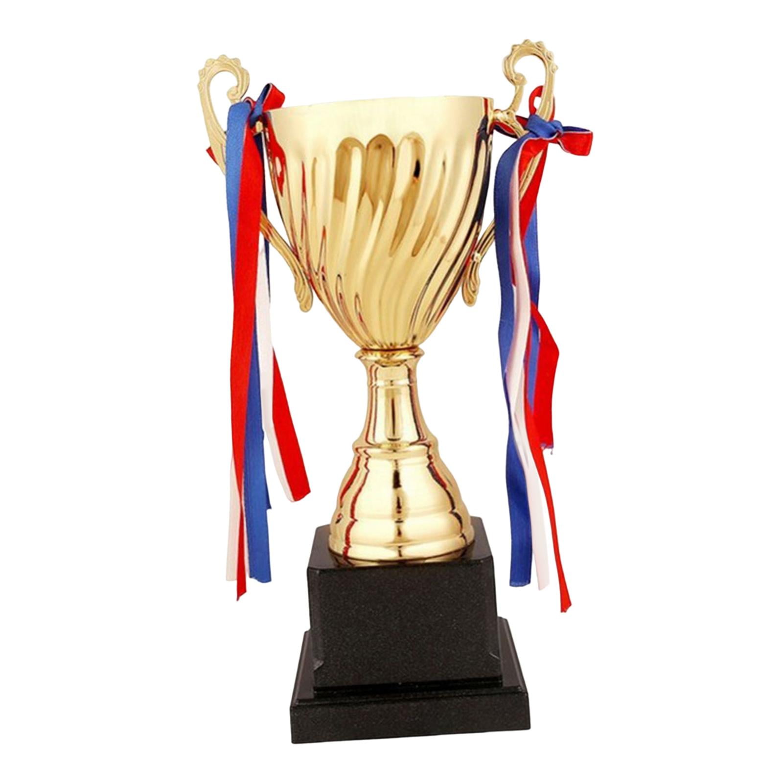 Metal Award Trophy Prizes, Appreciation Gifts Trophy Cup with Base, Kids Small Trophies for Party Favors, School, Classroom Event Props 24.5cmx8cm